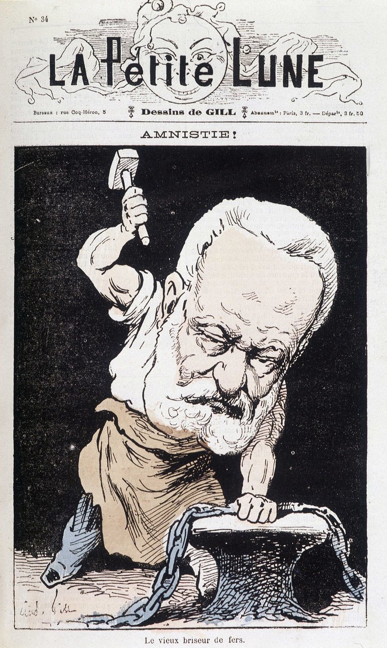 Amnesti! : The Old Iron Breaker (Tegnefilm Victor Hugo) - af Gill, i "" The Little Moon"" af Andre Gill
