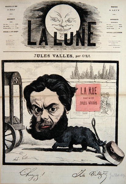 Karikatur af Jules Valles forsideillustration fra magasinet 