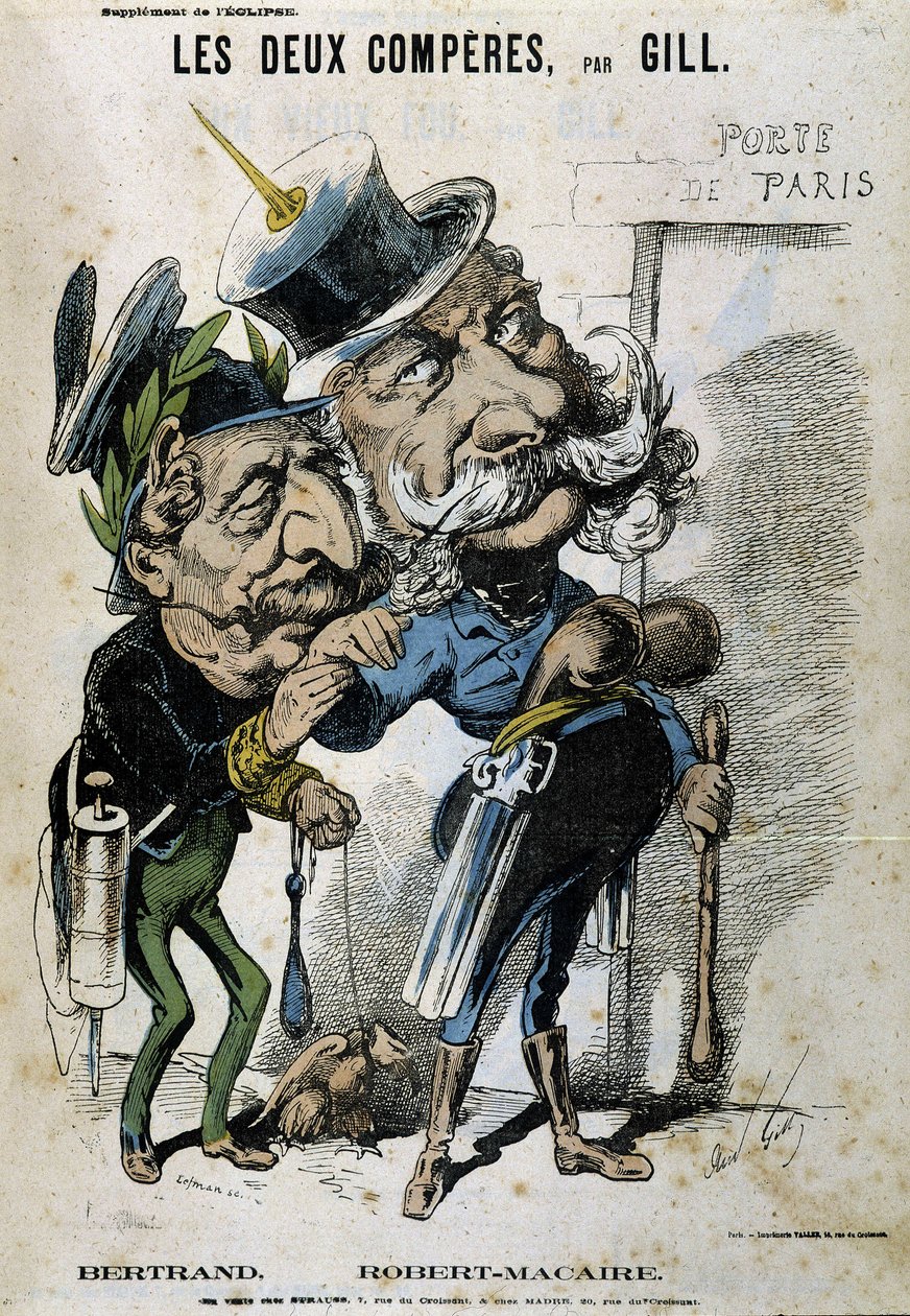 Tegnefilm om Napoleon III og Bismarck - af Gill, i "" L