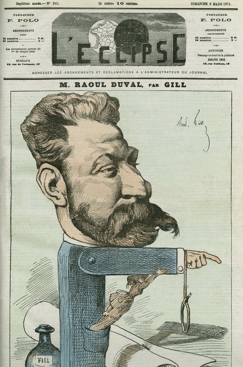 Tegnefilm af Fernand Raoul-Duval (Fernand Raoul Duval af Andre Gill