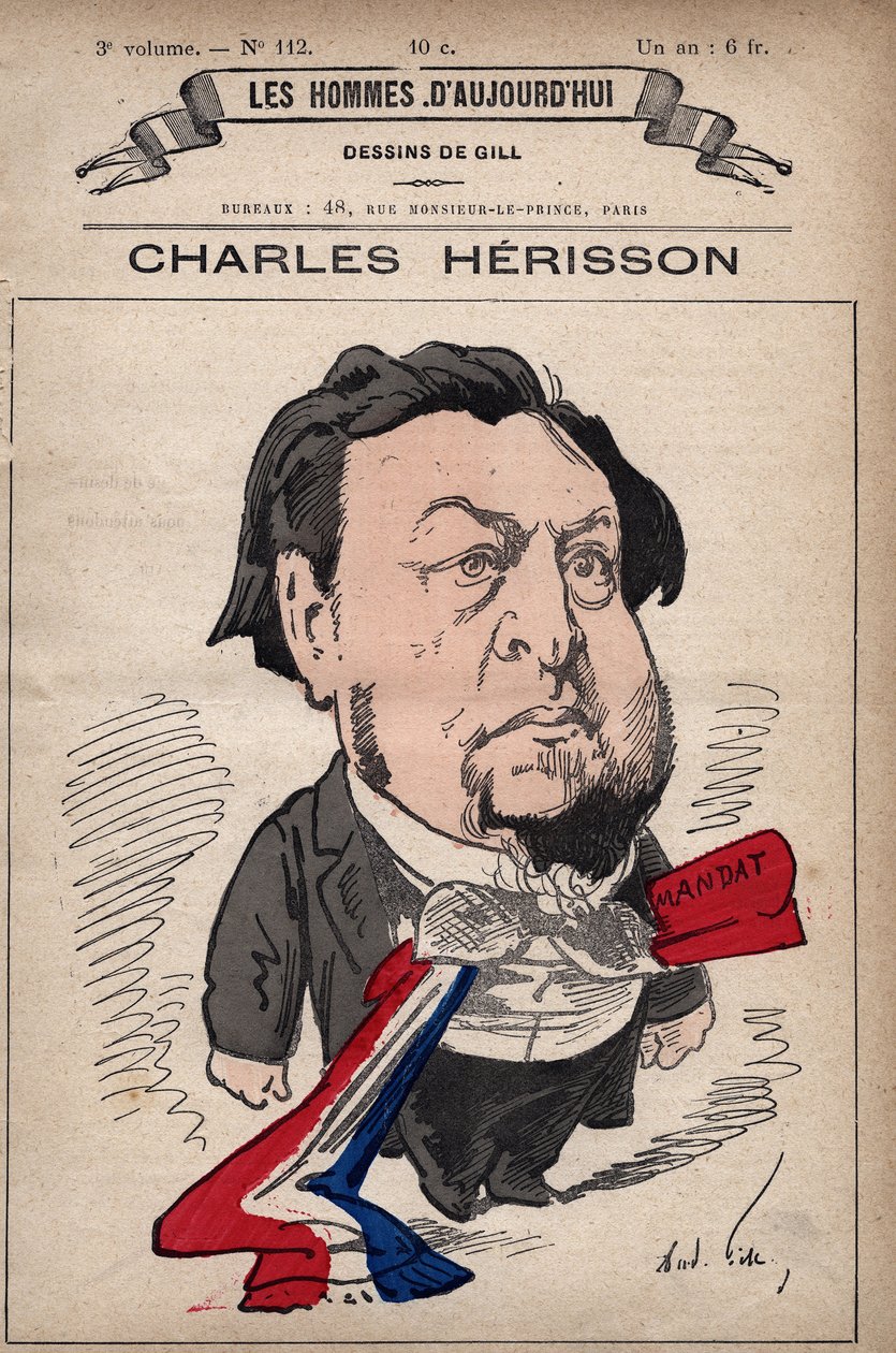 Tegneserie af Charles Herisson 1831-1893 fra 