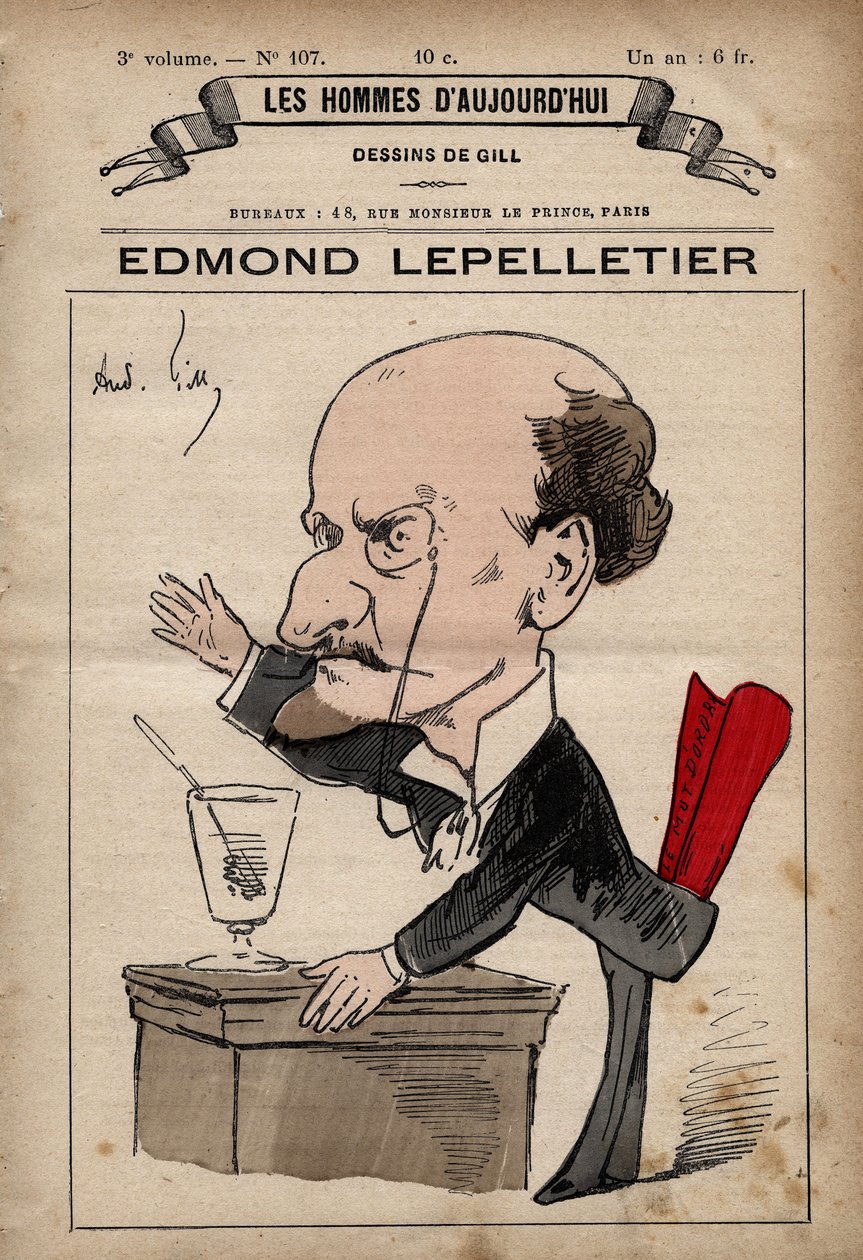 Tegneserie af Edmond Lepelletier (1846-1913) radikal fransk journalist og forfatter fra 