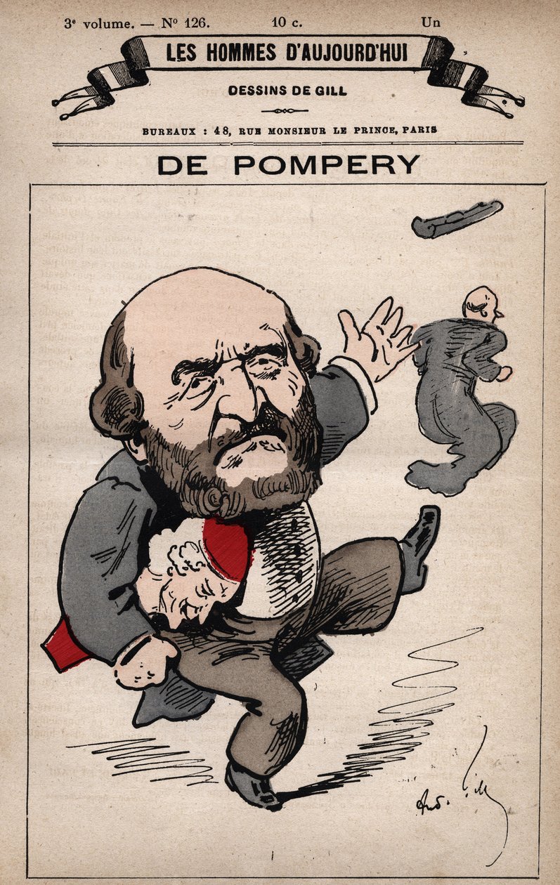 Tegneserie af Edouard de Pompery 1812-1895 fra 