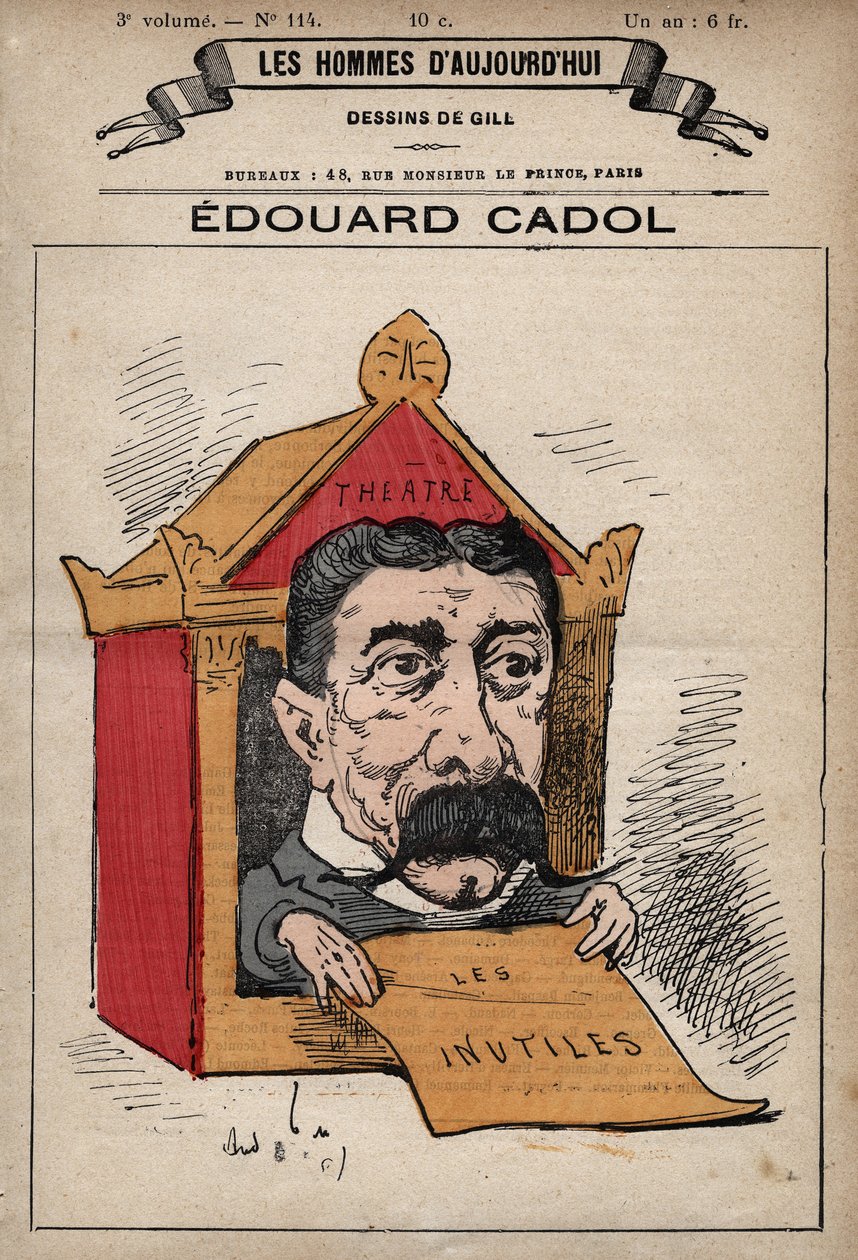 Tegneserie af Edward Cadol (1831-1898) engelsk romanforfatter fra 
