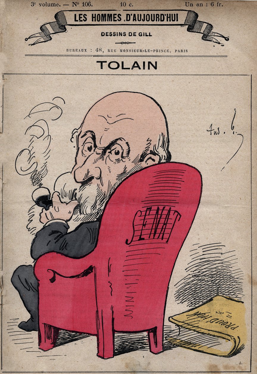 Tegneserie af Henri Louis Tolain (1828-1897) fransk politiker, fra 