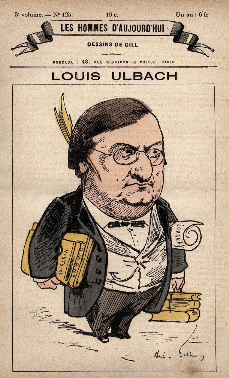 Tegneserie af Louis Ulbach (1822-1889) fra 
