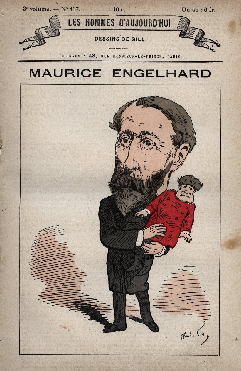 Tegneserie af Maurice Engelhardt 1819-1891 fra 