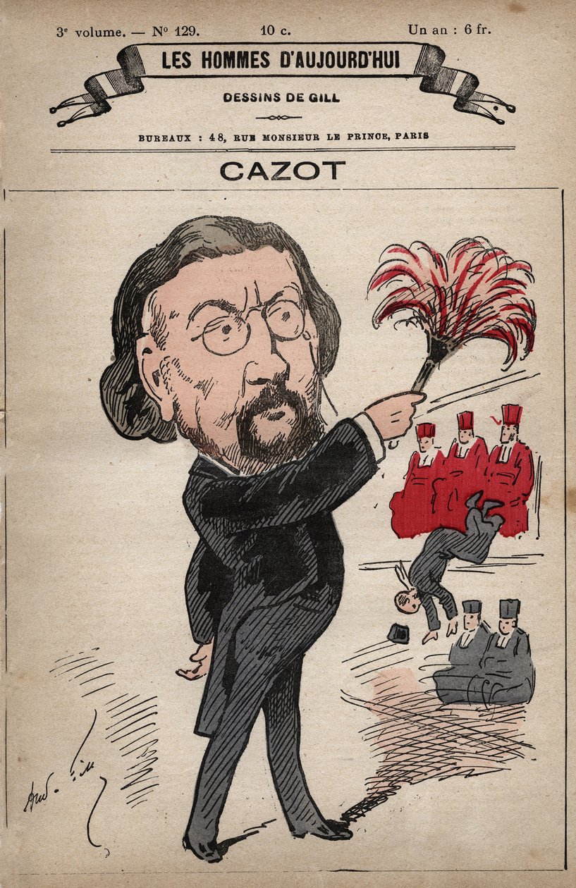 Tegneserie af Theodore Joseph Jules Cazot (1821-1912) fransk politiker, fra 