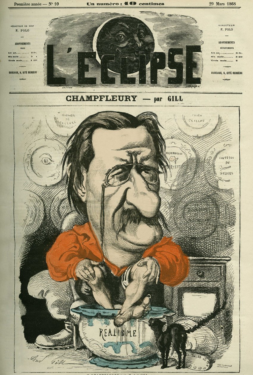 Champfleury, Jules Husson dit (1821-1889), fransk kritiker og romanforfatter. Cover i "" L