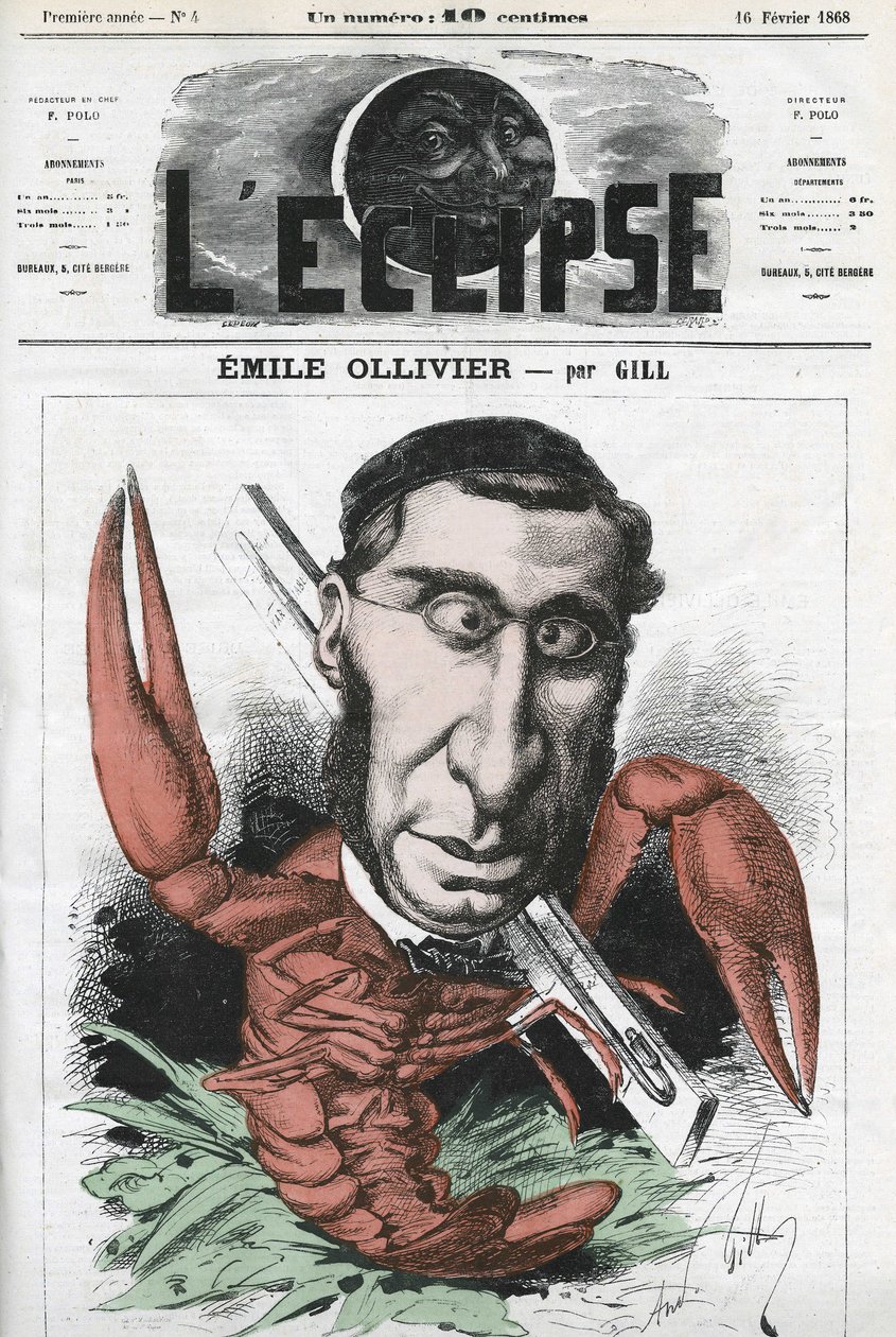 Emile Ollivier (1825-1913), fransk politiker. Cover i "" L