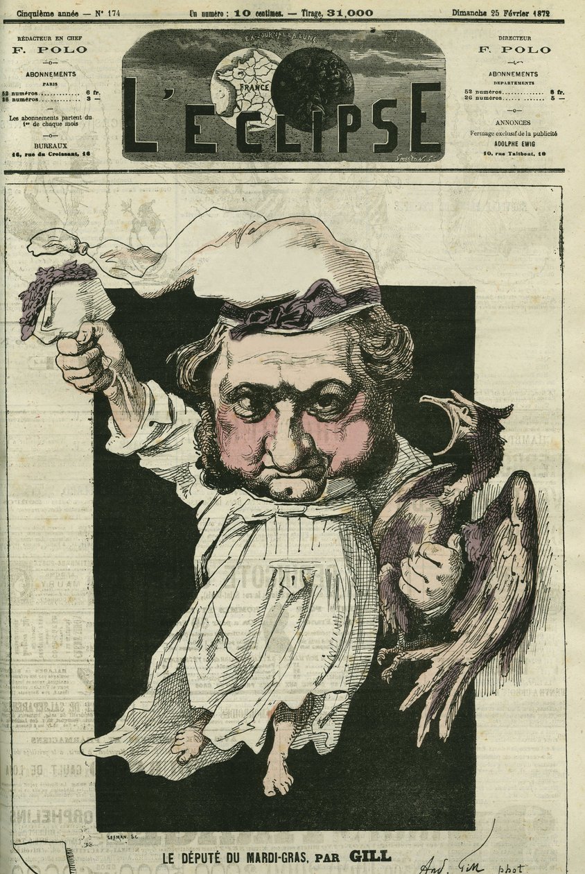 Eugene Rouher (1814-1884), fransk politiker, leder af det bonapartistiske parti. Cover i "" L