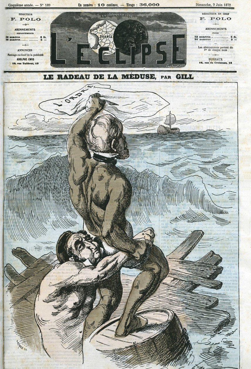 Eugene Rouher (1814-1884) og Clement Duvernois (1836-1879), franske politikere. Cover i "" L