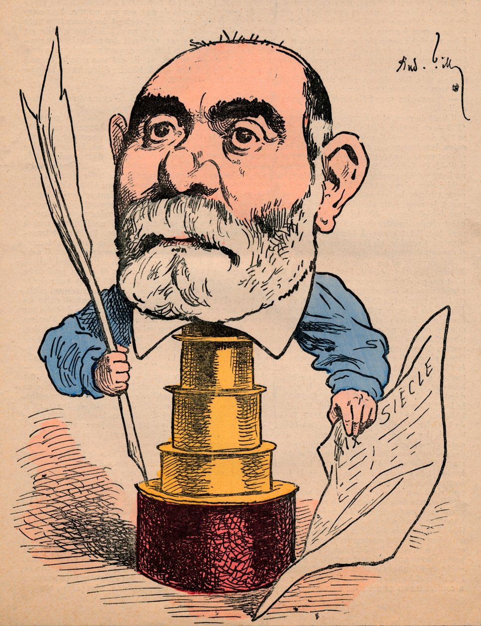 Francisque Sarcey, c1880. af Andre Gill