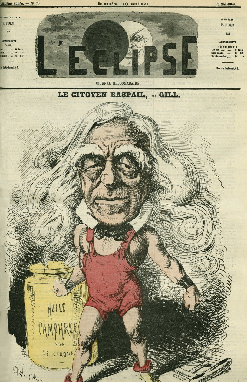 Francois-Vincent Raspail (1794-1878), kemiker, læge og fransk politimand. Cover i "" L