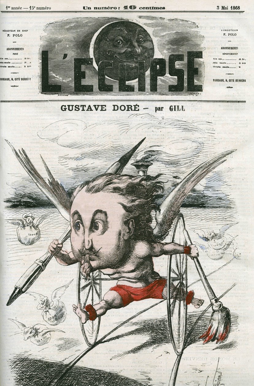 Gustave Dore (1832-1883), fransk maler, illustrator og tegneserieskaber. Cover i "" L