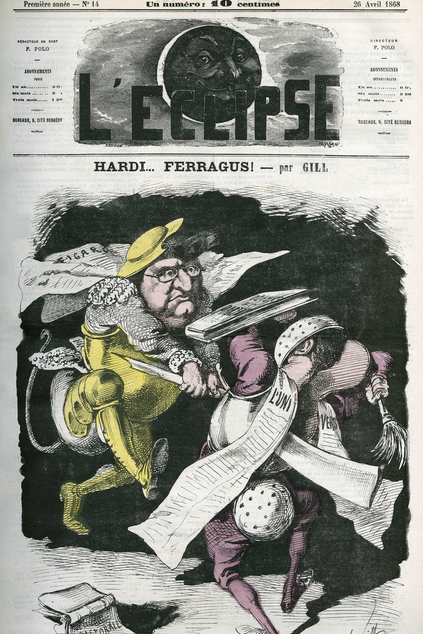 Hardi... Ferragus, illustration af "" Figaro"" til "" Universet"". Cover i "" L