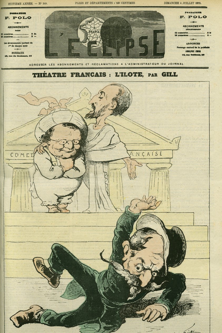 Illustration af et komediestykke "" L