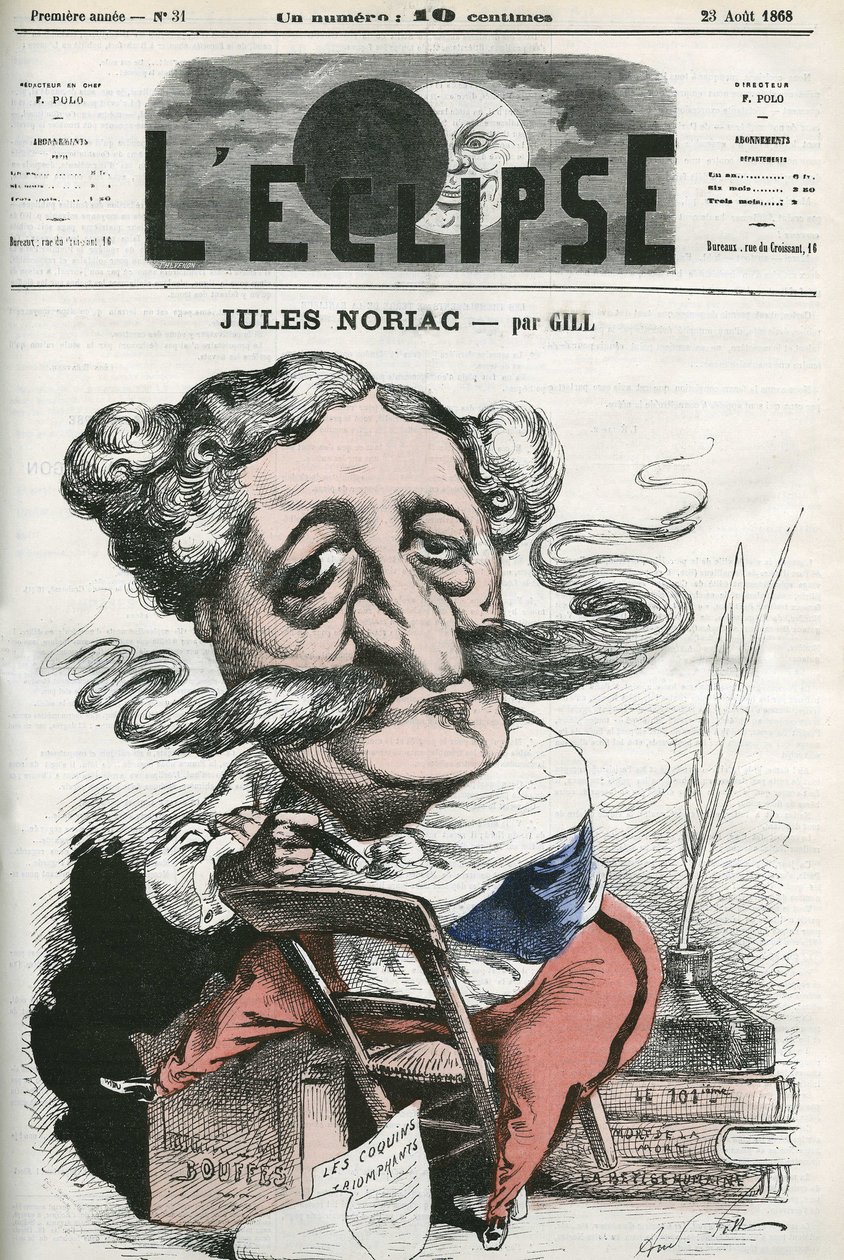 Jules Noriac (1827-1882), fransk forfatter, kritiker og journalist. Cover i "" L
