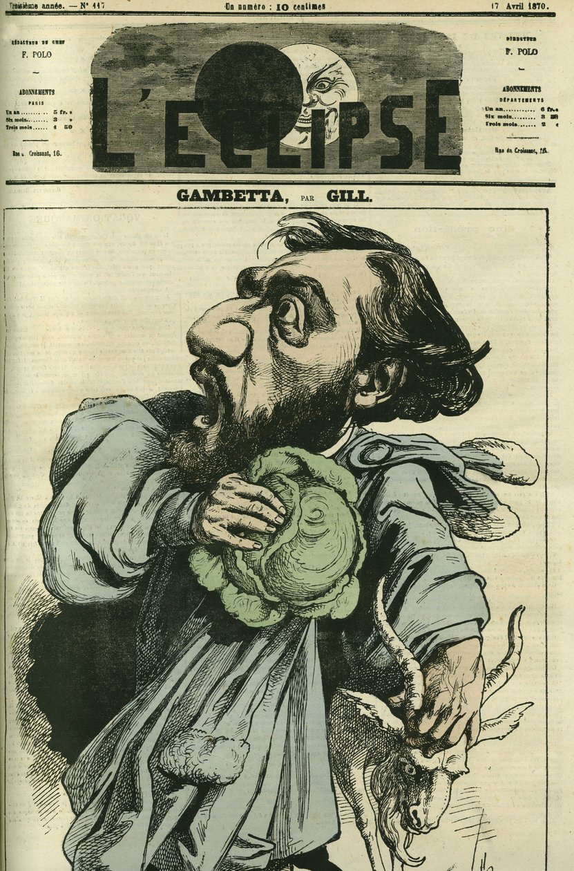 Leon Gambetta (1838-1882), fransk politiker. Cover i "" L