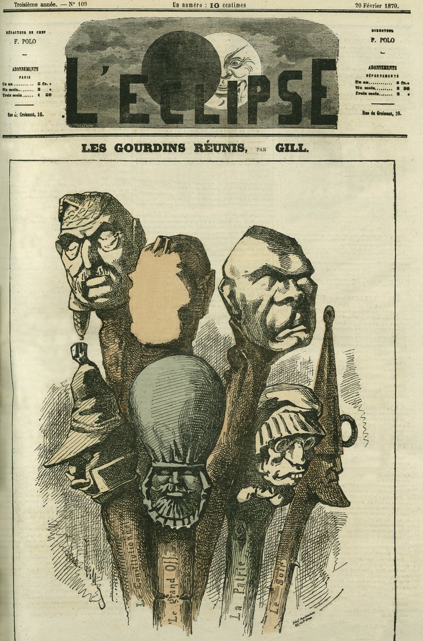 Les Gourdins genforenet, oprettelse af en ny satyrisk dagbog. Cover i "" L