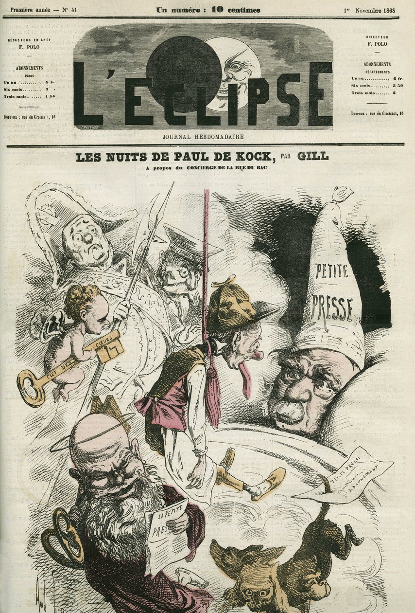 Paul de Kock (1793-1871) fransk populær forfatter. Cover i "" L