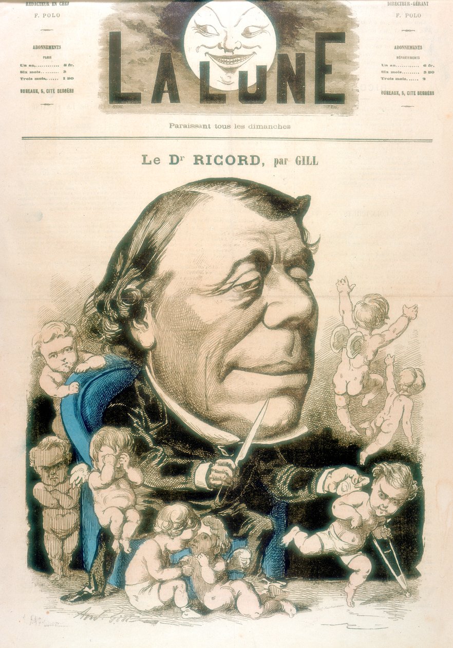 Philippe Ricord, fransk kirurg og venerolog, 1867 af Andre Gill