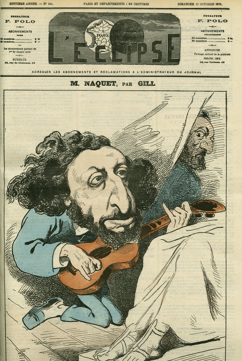 Portræt af Alfred Naquet (1834-1916), fransk politiker. Cover i "" L
