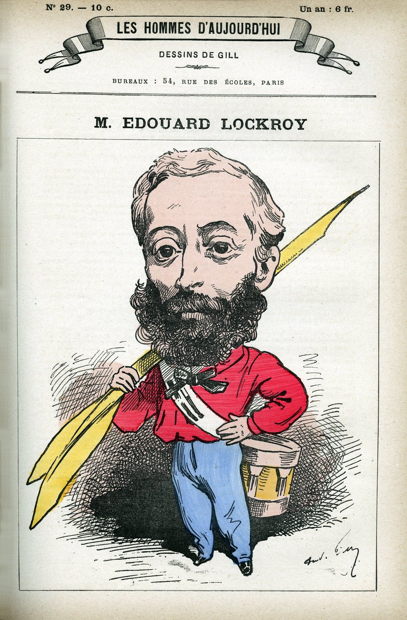 Portræt af Edouard Lockroy (1838-1913), fransk politiker. Tegnefilm af Gill, i "Les Homme d