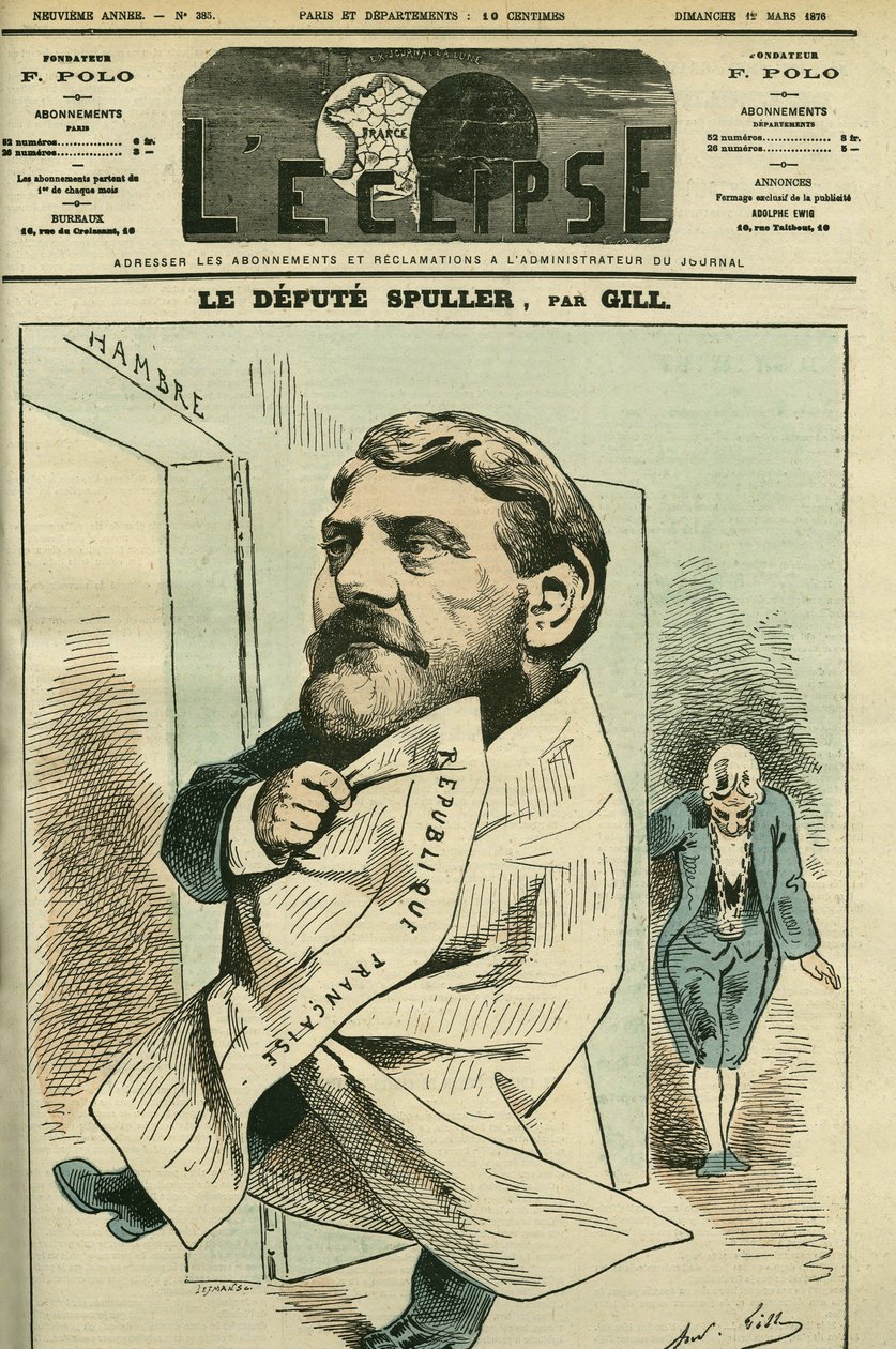 Portræt af Eugene Spuller (1835-1896), fransk advokat, journalist, forfatter og politiker. Cover i "" L