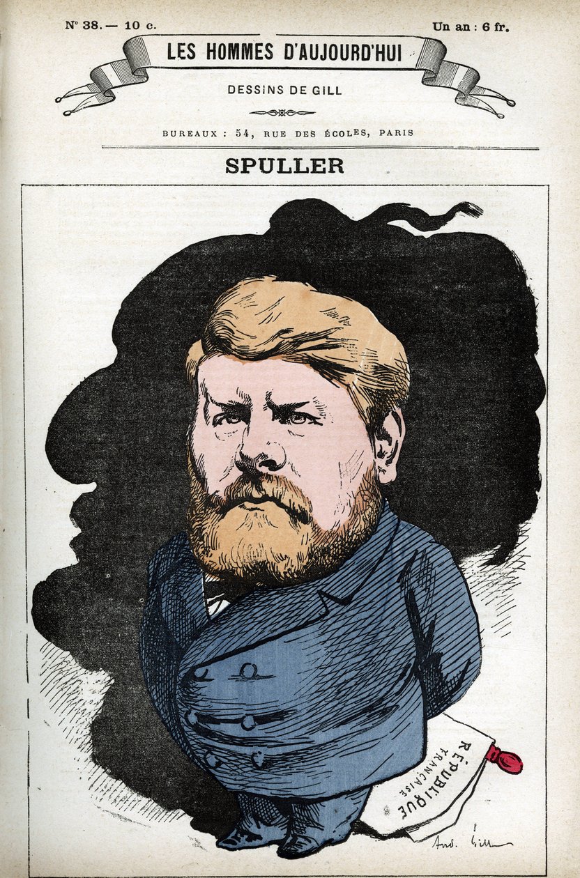 Portræt af Eugene Spuller (1835-1896), fransk politiker og advokat. Tegnefilm af Gill, i "Les Homme d