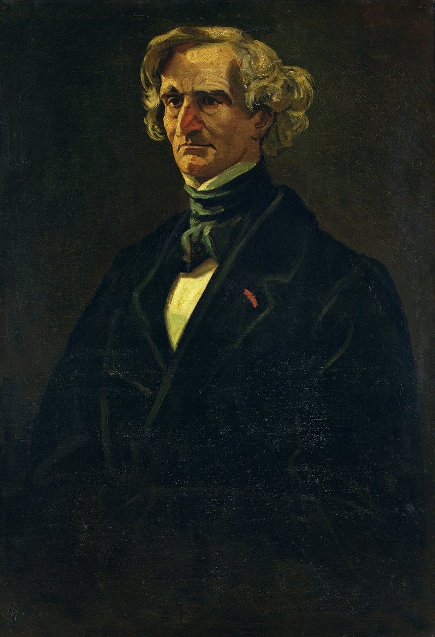 Portræt af Hector Berlioz (1803-69), tidligere tilskrevet Honore Daumier (1808-79) af Andre Gill