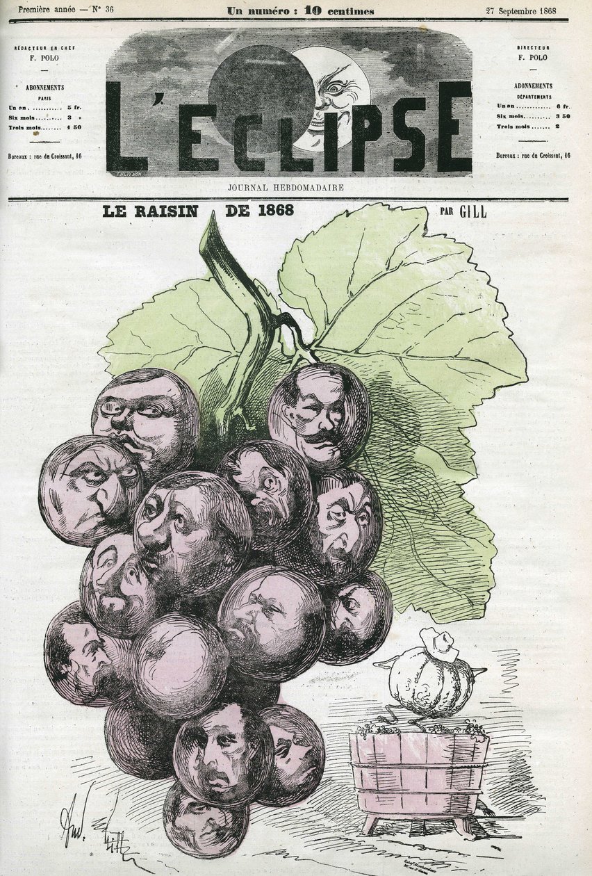 Druen fra 1868, antydning af enestående høst. Cover i "" L