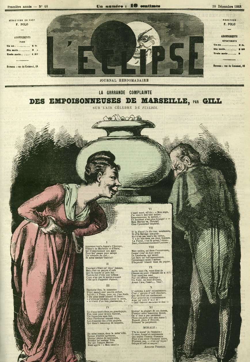 Den store klagesang "" Poisonneuses de Marseille "". Cover i "" L
