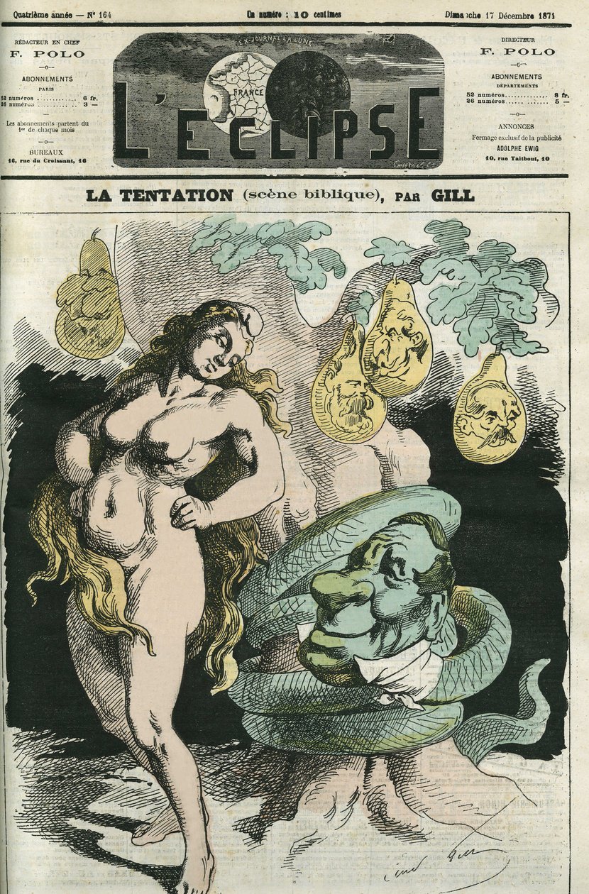 Fristelsen, Republikken-Eva fristet af Orleans-Slangen. Cover i "" L