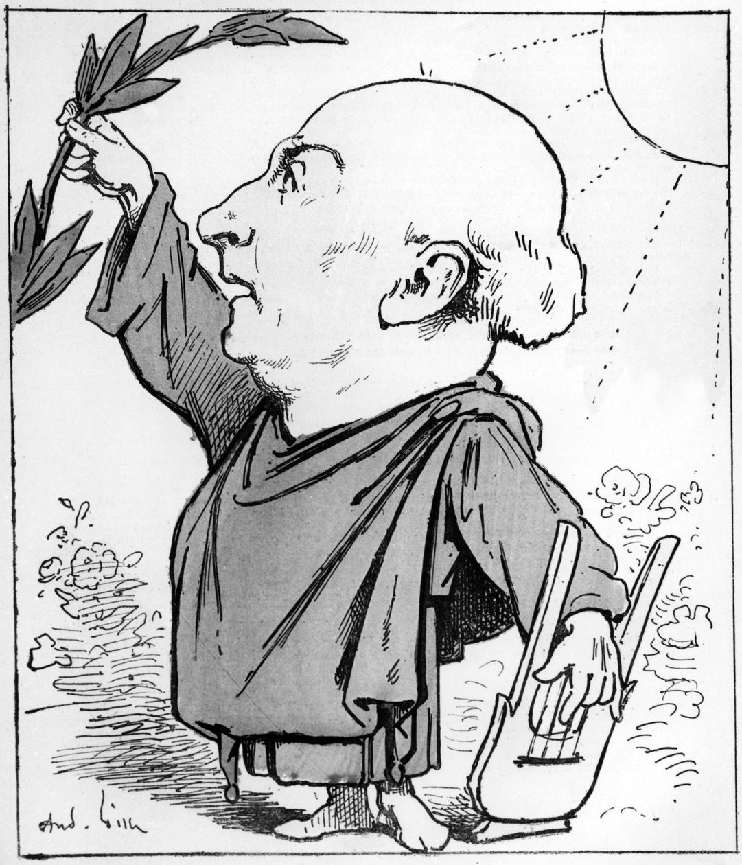 Theodore de Banville (1823-1891), fransk forfatter af Andre Gill