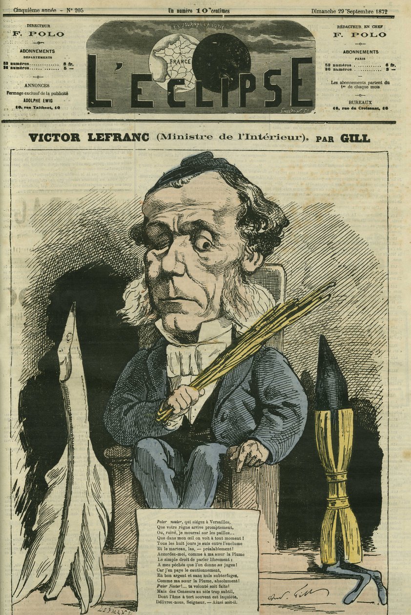 Victor Lefranc (1809-1883), fransk politiker. Cover i "" L
