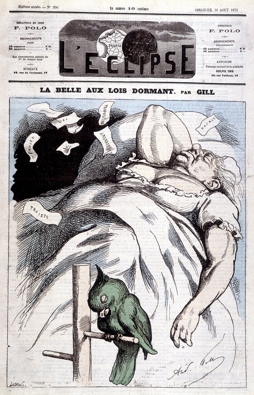 Victoria-karikatur i "" Sleeping Beauty"" - af Gill, i "" L