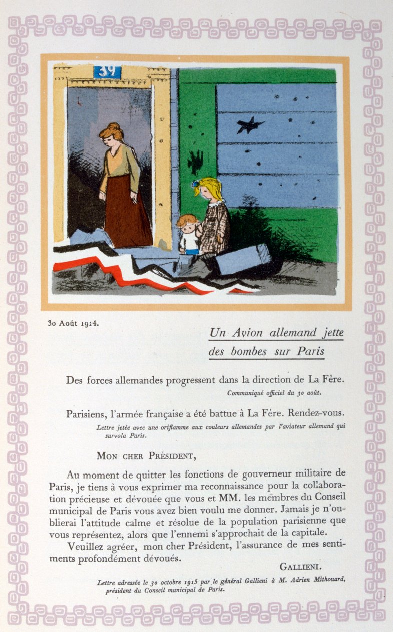 Tysk bombning af Paris, 30. august 1914, 1919 af Andre Helle