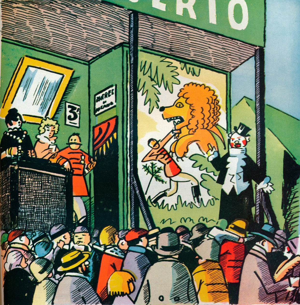 Illustration af Andre Helle fra Fables de la Fountaine, 1922, 1929 af Andre Helle