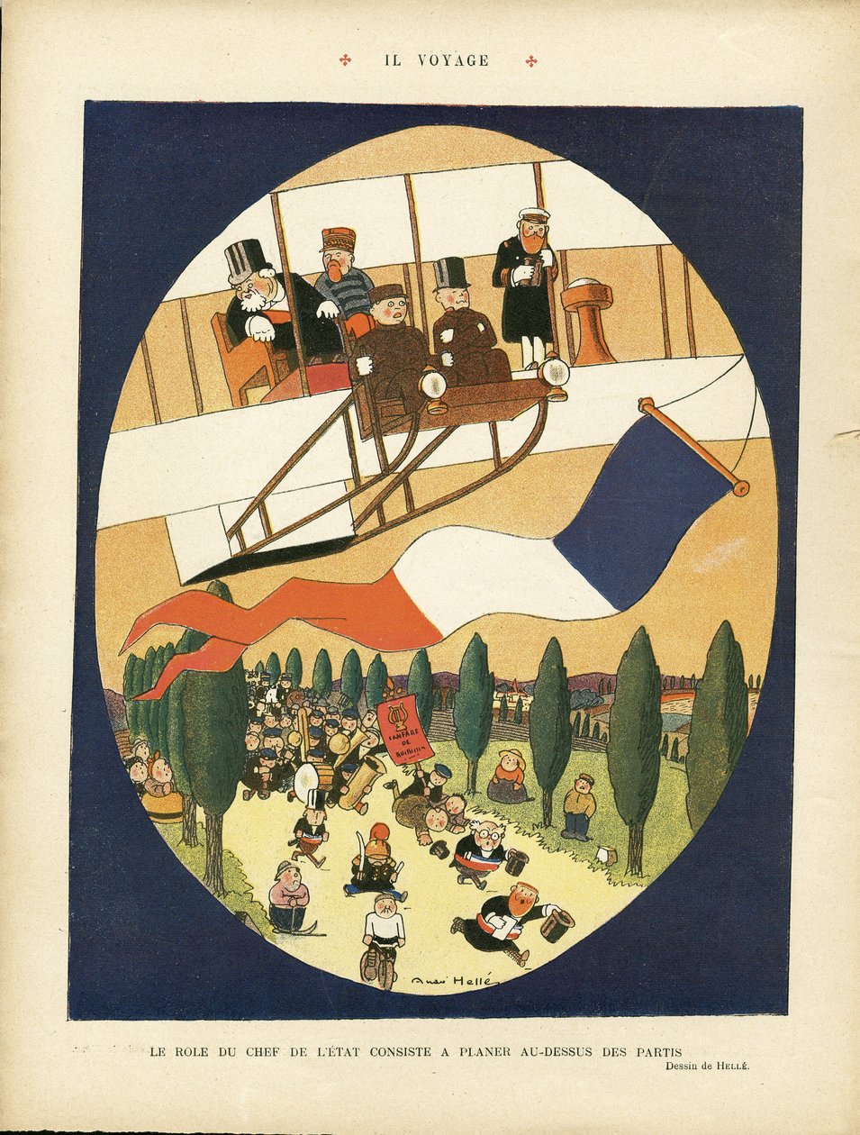 Illustration af Andre Helle (1875-1945) i Le Rire af Andre Helle