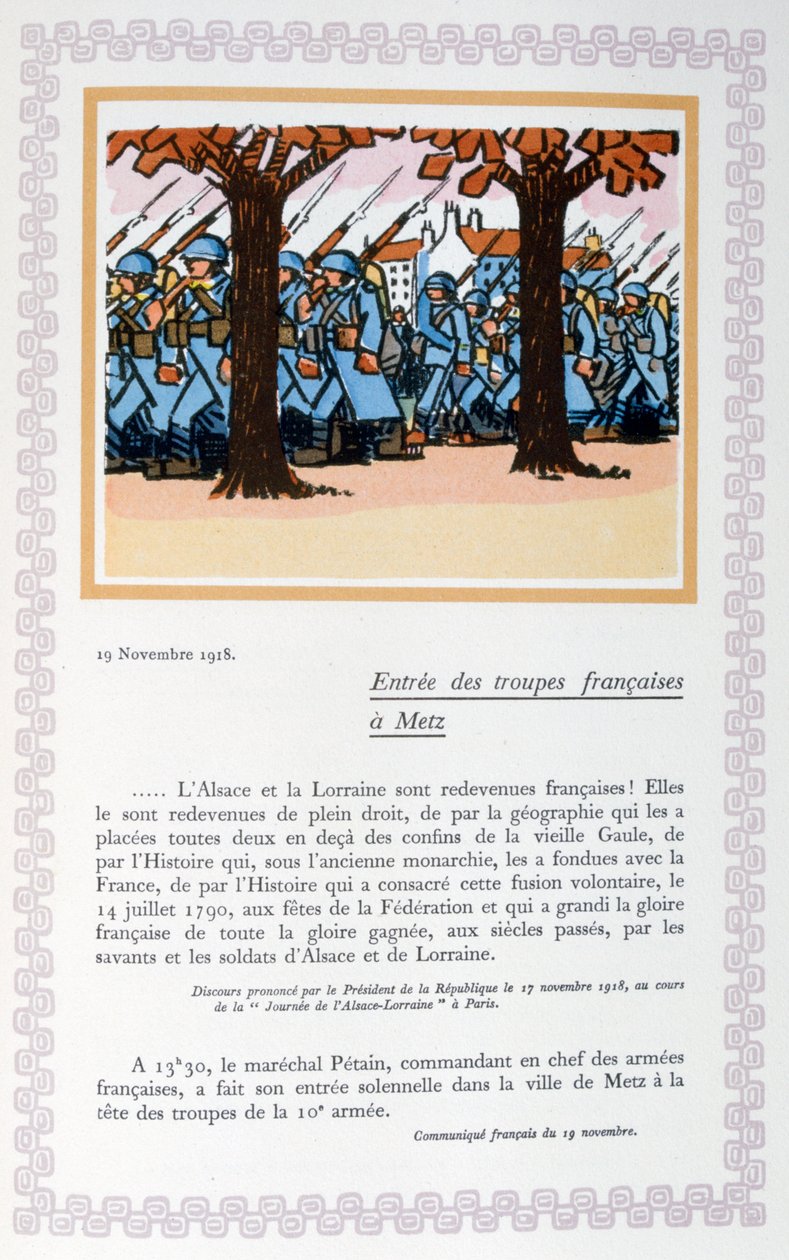 De franske troppers indtog i Metz, 19. november 1918, 1919 af Andre Helle