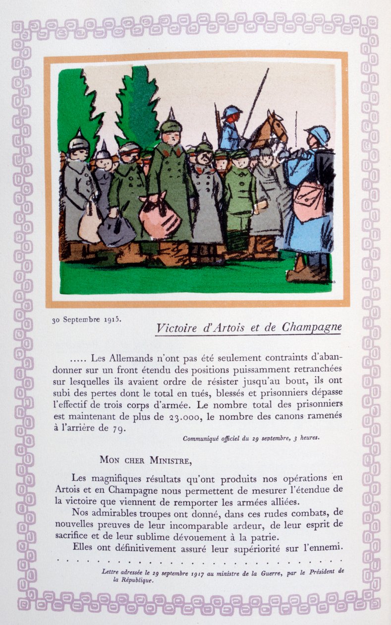 Sejr i Artois og Champagne, 30. september 1915, 1919 af Andre Helle