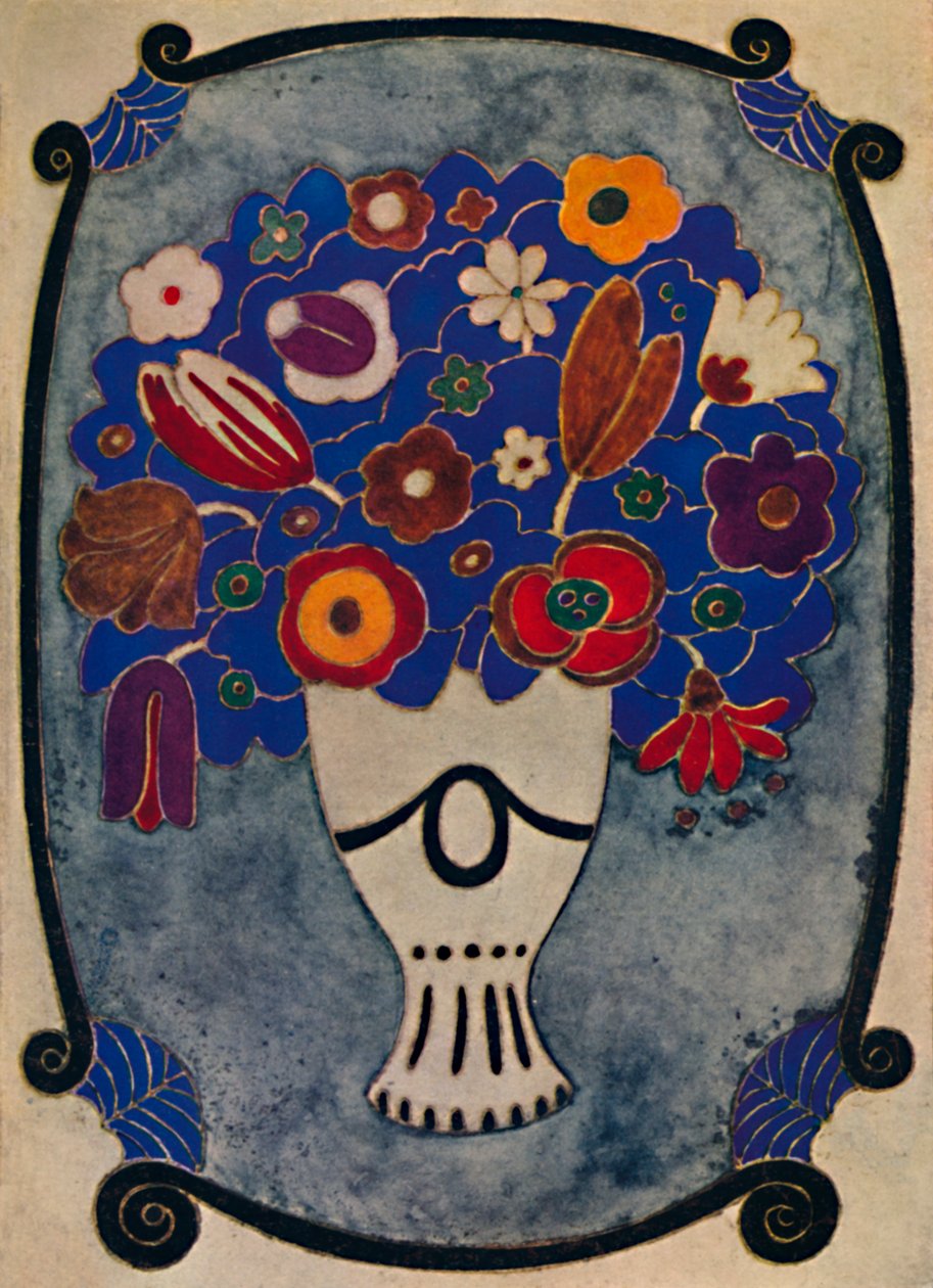 Bogbind i pergament, bearbejdet og farvet, 1914 af Andre Mare