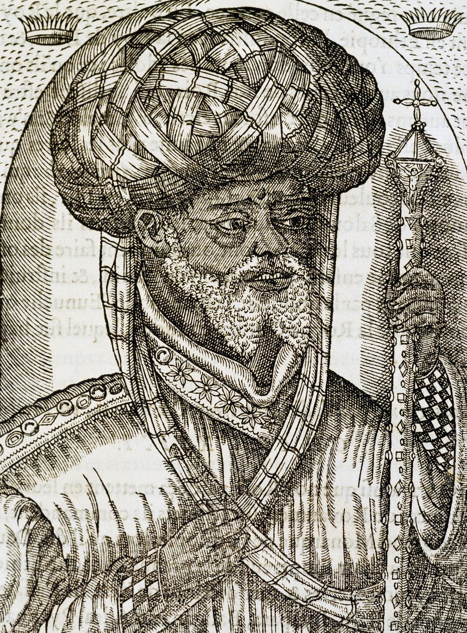 Abessinisk præst, fra Universal Cosmology, af Andre Thevet (1504-1592), gravering af Andre Thevet