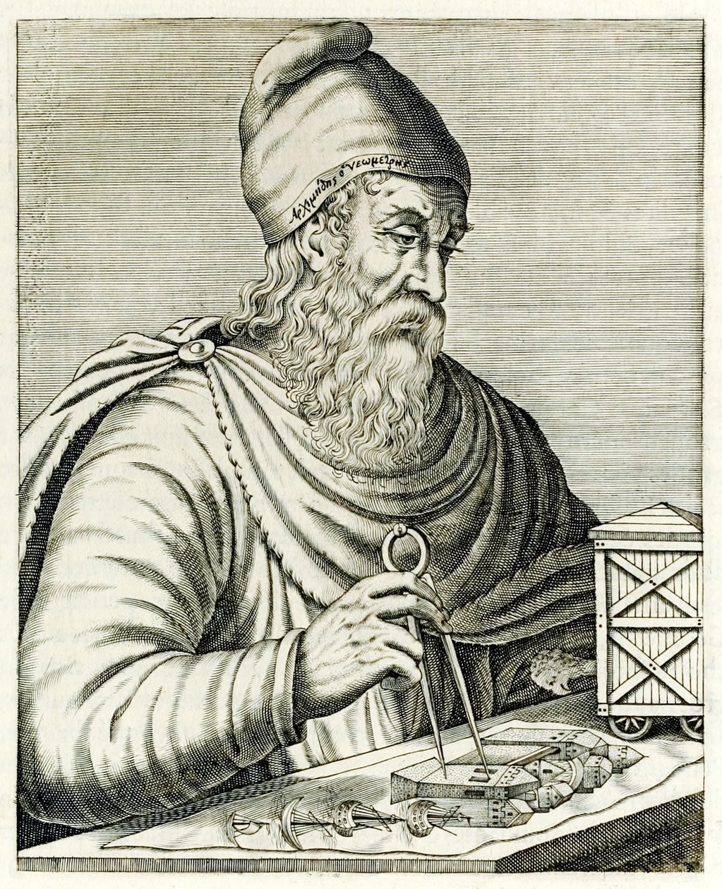 Archimedes of Syracuse fra ?True Portraits?? af André Thévet udgivet i 1594 af Andre Thevet