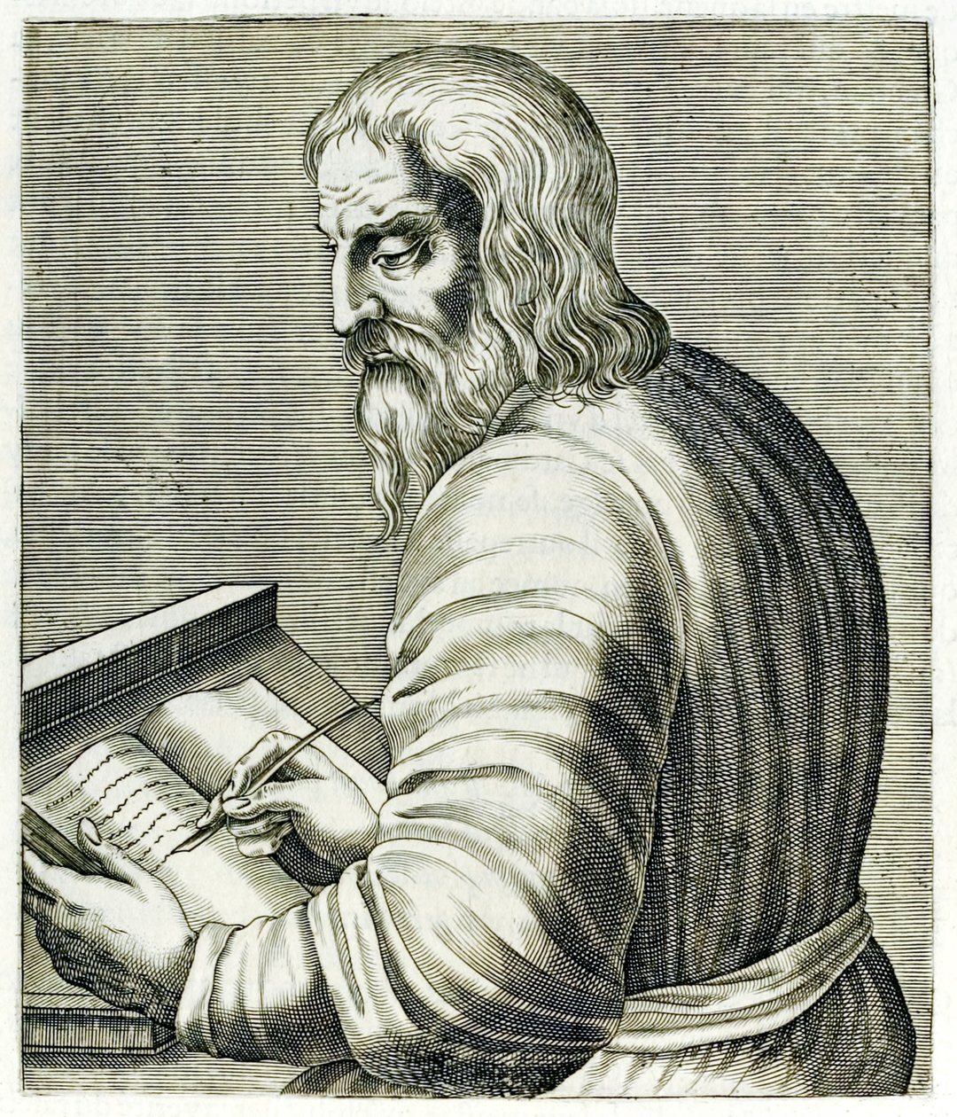 George af Trebizond, fra ?True Portraits?? af André Thévet udgivet i 1594 af Andre Thevet
