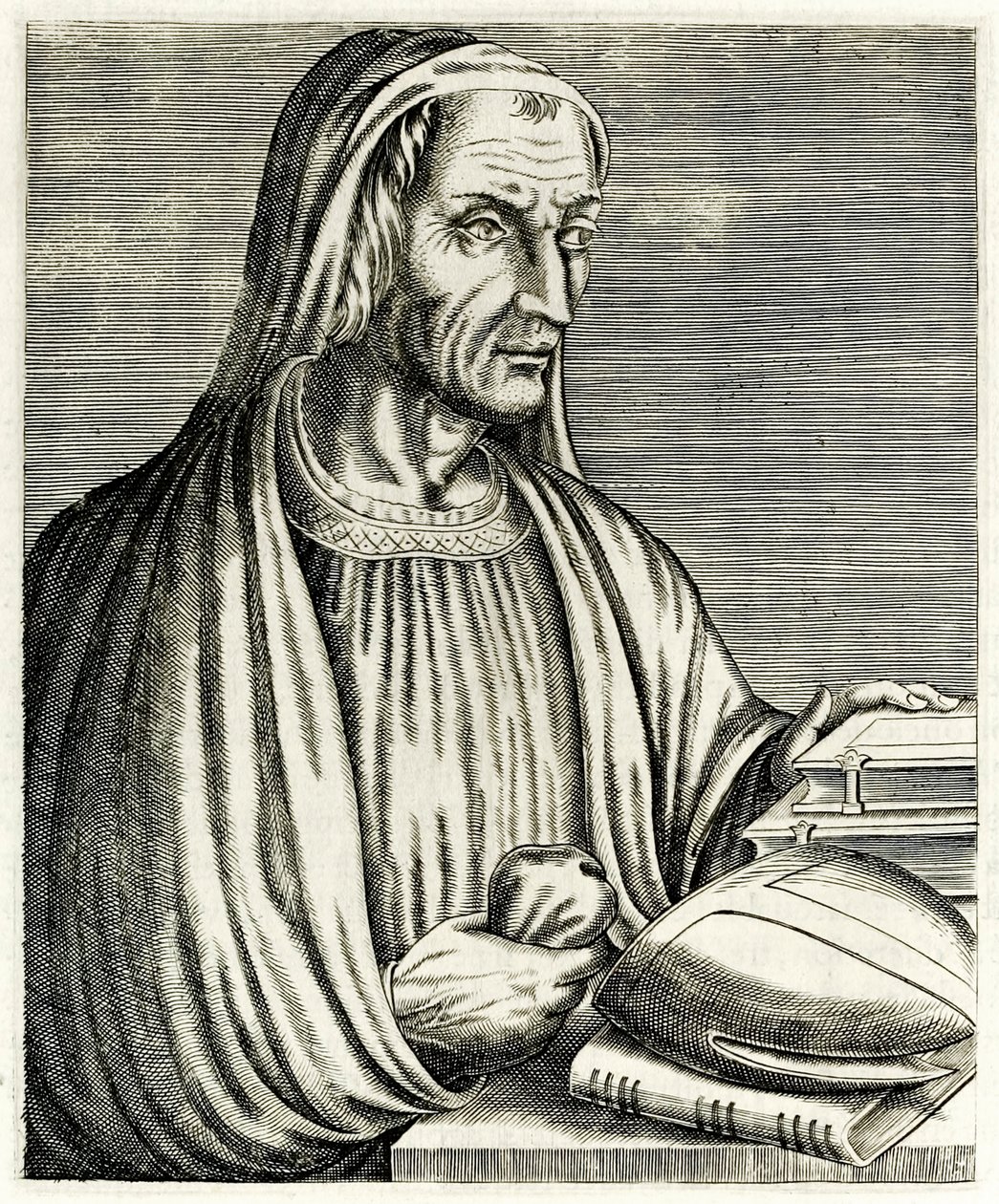 Gregory of Tours fra ?True Portraits?? af André Thévet udgivet i 1594 af Andre Thevet