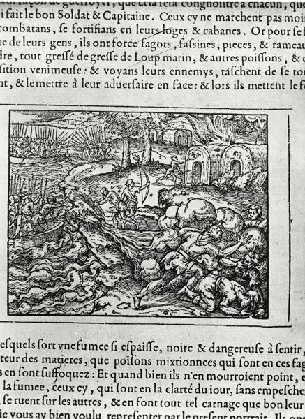 Landing, fra Cosmographie universelle af Andre Thevet, 1575 af Andre Thevet