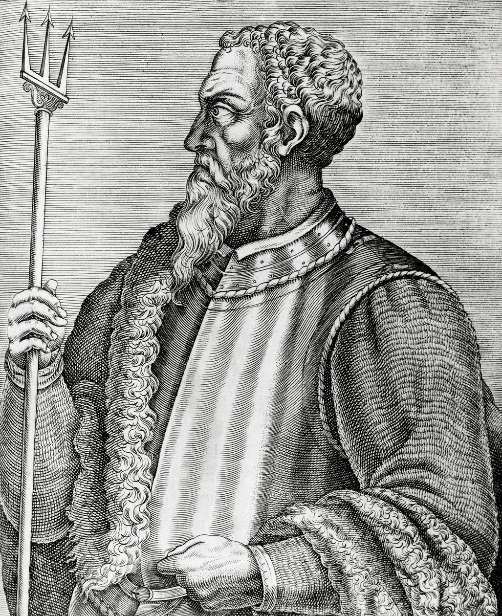 Portræt af Andrea Doria (1466-1560), italiensk admiral og politiker, gravering fra The Real Portraits and Lives of Illustrious Men af Andre Thevet