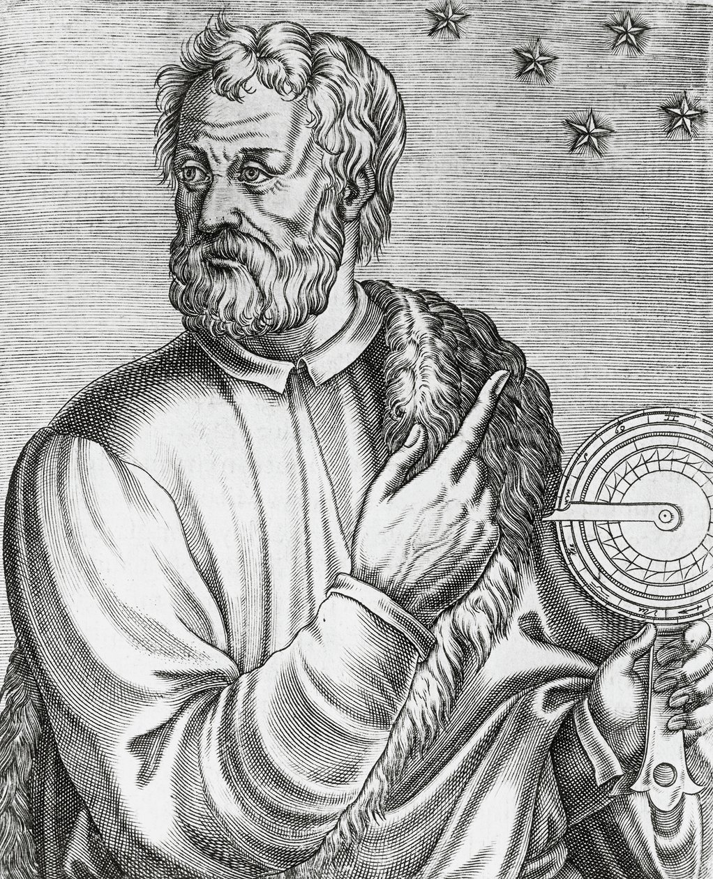 Portræt af Christopher Columbus (1451-1506), italiensk navigatør, gravering fra The True Portraits and Lives of Illustrious Men af Andre Thevet